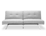 Canap&eacute; convertible design gris HUDSON