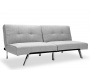 Canap&eacute; convertible design gris HUDSON