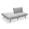 Canap&eacute; convertible design gris HUDSON