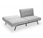 Canap&eacute; convertible design gris HUDSON