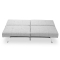 Canap&eacute; convertible design gris HUDSON