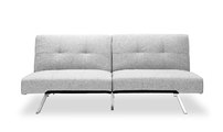Canap&eacute; convertible design gris HUDSON