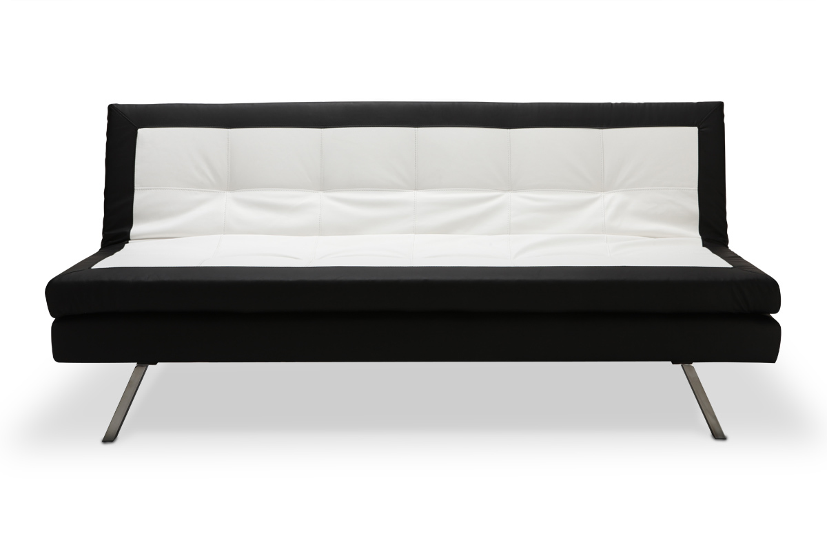 Canap&eacute; convertible design noir et blanc TRIBECA