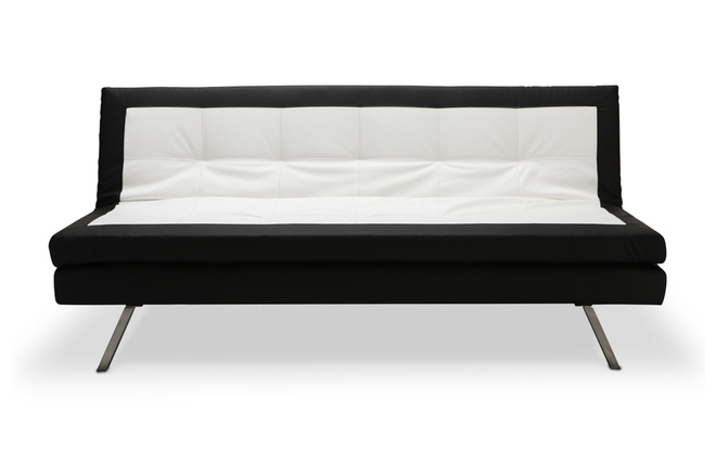 Canap&eacute; convertible design noir et blanc TRIBECA