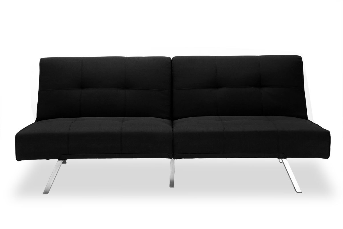 Canap&eacute; convertible design noir HUDSON