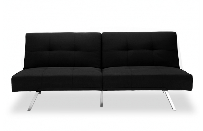 Canap&eacute; convertible design noir HUDSON