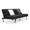 Canap&eacute; convertible design noir HUDSON