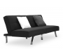 Canap&eacute; convertible design noir HUDSON