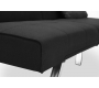 Canap&eacute; convertible design noir HUDSON