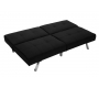 Canap&eacute; convertible design noir HUDSON