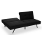 Canap&eacute; convertible design noir HUDSON