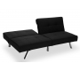 Canap&eacute; convertible design noir HUDSON