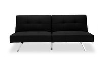 Canap&eacute; convertible design noir HUDSON
