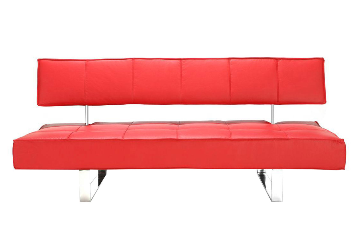 Canap&eacute; convertible design rouge BROADWAY