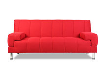 Canap&eacute; convertible design rouge DENVER