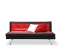 Canap&eacute; convertible design rouge et noir TRIBECA