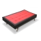 Canap&eacute; convertible design rouge et noir TRIBECA