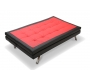 Canap&eacute; convertible design rouge et noir TRIBECA