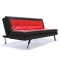 Canap&eacute; convertible design rouge et noir TRIBECA