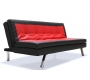 Canap&eacute; convertible design rouge et noir TRIBECA