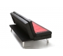 Canap&eacute; convertible design rouge et noir TRIBECA
