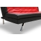 Canap&eacute; convertible design rouge et noir TRIBECA