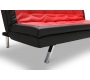 Canap&eacute; convertible design rouge et noir TRIBECA