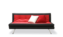 Canap&eacute; convertible design rouge et noir TRIBECA