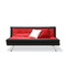 Canap&eacute; convertible design rouge et noir TRIBECA