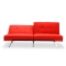 Canap&eacute; convertible design rouge HUDSON