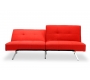 Canap&eacute; convertible design rouge HUDSON