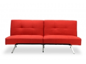 Canap&eacute; convertible design rouge HUDSON