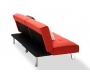 Canap&eacute; convertible design rouge HUDSON
