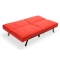 Canap&eacute; convertible design rouge HUDSON
