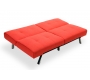 Canap&eacute; convertible design rouge HUDSON