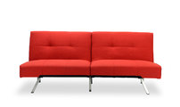 Canap&eacute; convertible design rouge HUDSON