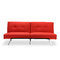 Canap&eacute; convertible design rouge HUDSON