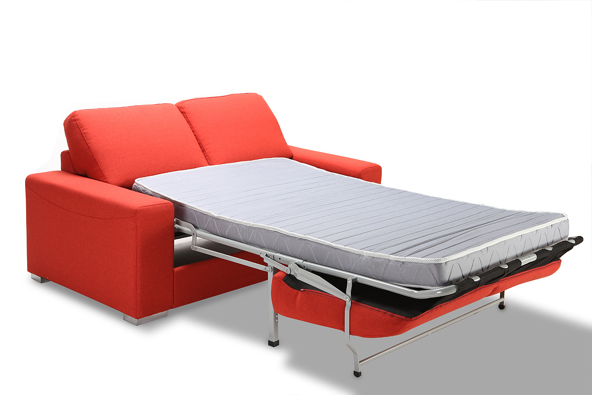 Canap&eacute; convertible design rouge RAPIDO HAMILTON