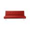 Canap&eacute; convertible rouge moderne 3 places polyur&eacute;thane Phoenix