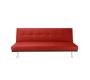 Canap&eacute; convertible rouge moderne 3 places polyur&eacute;thane Phoenix