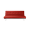 Canap&eacute; convertible rouge moderne 3 places polyur&eacute;thane Phoenix