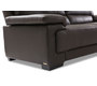Canap&eacute; cuir 3 places chocolat PITTSBURGH
