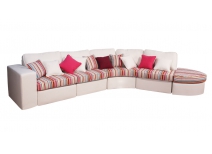 Canap&eacute; d'angle arrondi 8 places modulaire