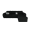 Canap&eacute; d'angle club 4 &agrave; 5 places modulable microfibre noir up to you