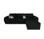 Canap&eacute; d'angle club 4 &agrave; 5 places modulable microfibre noir up to you