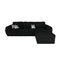 Canap&eacute; d'angle club 4 &agrave; 5 places modulable microfibre noir up to you