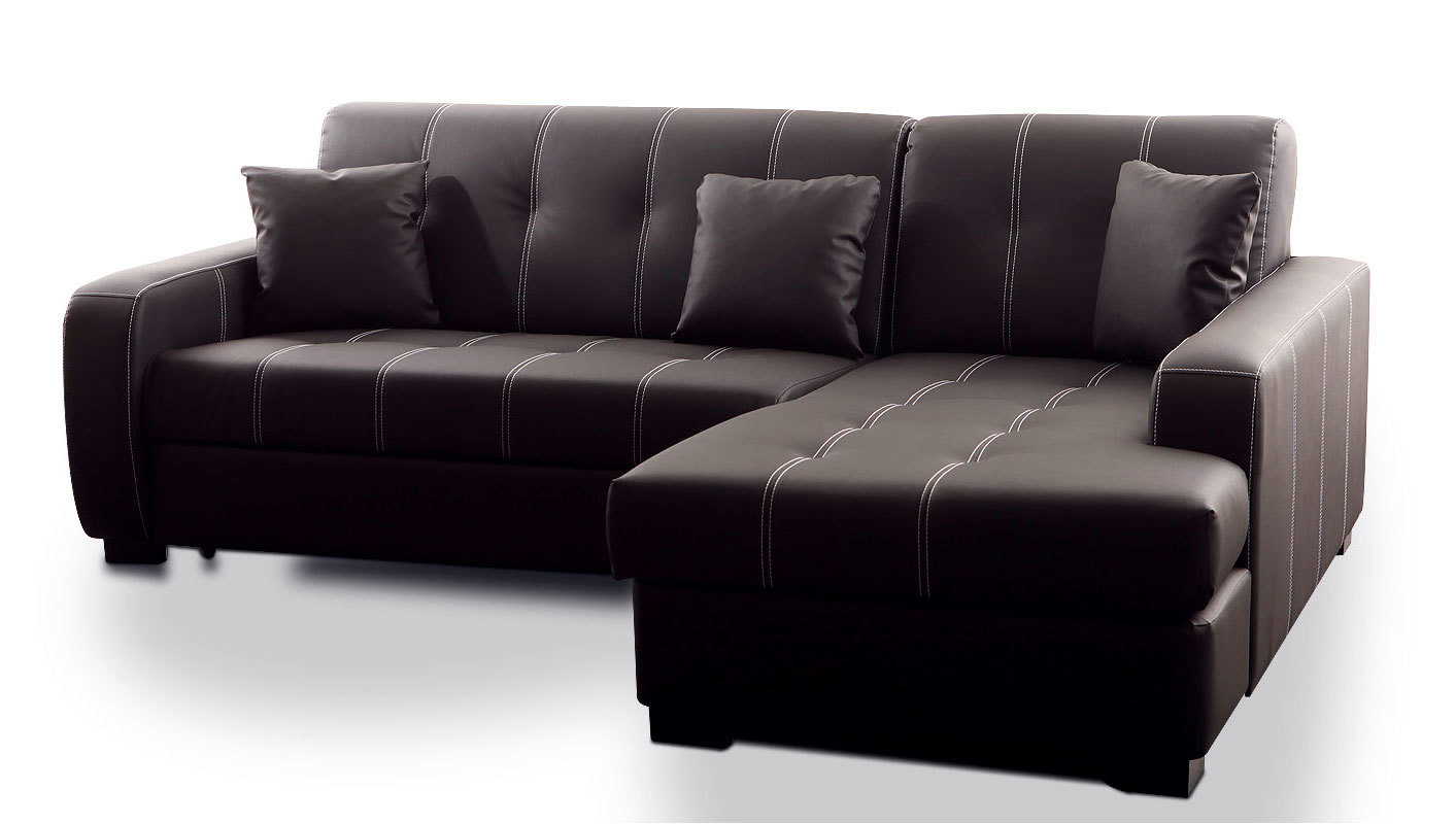 SOLDES Canap&eacute; d'angle convertible 2 &agrave; 3 places (angle droit) DAYTON