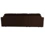 Canap&eacute; d'angle convertible 4 - 5 places en coton couleur chocolat et framboise