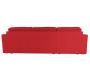 Canap&eacute; d'angle convertible 4 &agrave; 5 places en coton couleur rouge