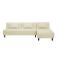 Canap&eacute; d'angle convertible beige polyur&eacute;thane Houston